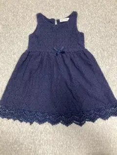 H&M エイチアンドエム レースワンピース ネイビー 95 100