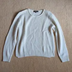 Reflect ホワイト 長袖ニットセーター