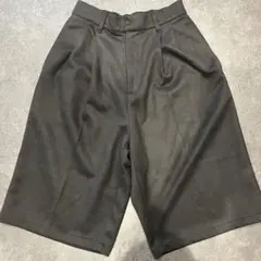 スエード　ハーフパンツ　黒