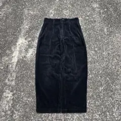 90s unknown コーデュロイパンツ ブラック 太畝 ツータック