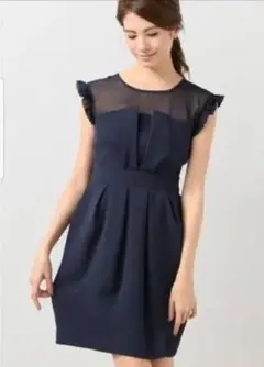 最終大幅値下げ！黒シースルーワンピース、フォーマルドレス、Sサイズ