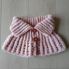 ハンドメイド　ミニマフラー　襟巻き　スヌード　ネックウォーマー