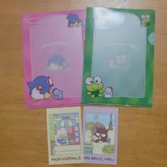 ペックル ケロッピ ばつ丸 タキシードサム フォトカード クリアファイル