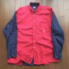 tommy hilfiger 90s クレイジー シャツ XL 赤 紺