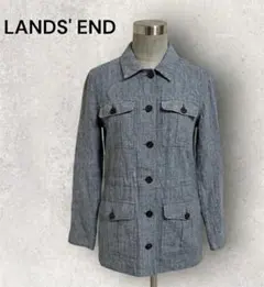 LANDS' END ランズエンド リネン100% シャツジャケット Lサイズのサムネイル
