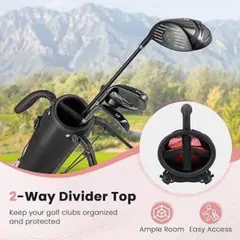 ●ULTIMATE Golf Stand Bag Lightweight Sunday Golf Bag 2-Way