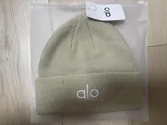 alo ニット帽 ベージュ ニット帽