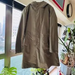 SHIPS中綿フードコートS カーキThinsulateシャトルノーツロング丈