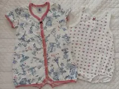 プチバトー　ロンパース2枚セット