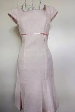 R.F INTERREMIX ピンクツイードノースリーブワンピース 日本製
