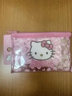 ハローキティ フラットミニ ラメポーチ ピンク ダイソー2個セット