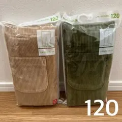 120 ユニクロ レギンス10分丈2点セット レギュラーフィット コーデュロイ風