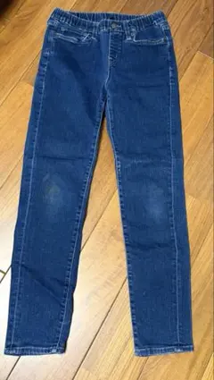 【ユニクロ美品】KIDS 150センチ　デニムパンツ　ストレッチ 　ウエストゴム