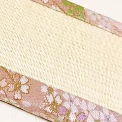 ミニ畳　金襴(桜満開)乳白色　フィギュア台座　ひなまつり　おひなさま