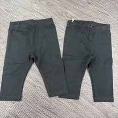 H&M黒のパンツ 2枚セット 2-4M