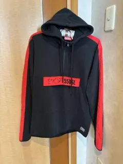 DIESEL スポーツパーカー L ブラック/レッド