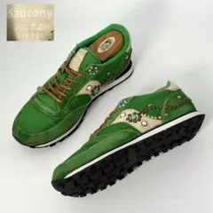 THE EDITOR × SAUCONY ジャズ スタッズ スニーカー グリーンのサムネイル