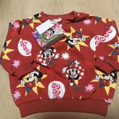 リトシー　クリスマス　総柄　トレーナー　90 ミッキー　ミニー