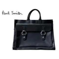 Paul Smith ビジネスバッグ レザー ナイロン 黒 ブラック