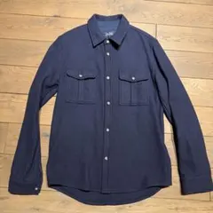 【極美品】A.P.C. イタリア製高級ウール 濃紺 シャツジャケット Sサイズ