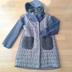 POU DOU DOU ダウンジャケット グレー フード付き