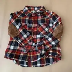 BEAMS mini チェック柄フランネルシャツ