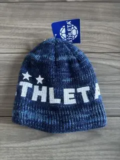 新品 ATHLETA アスレタ ニット帽 ビーニー サッカー キッズ ブルー 青