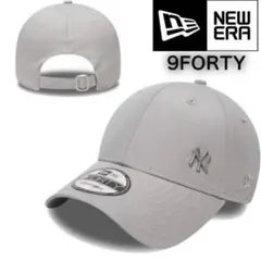 ニューエラ キャップ メタルロゴ サイドロゴ NEWERA 9FORTY グレー