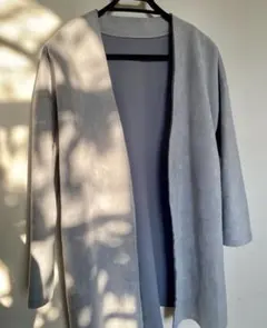 グレー スエード風 コート