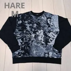 【週末セール中‼️】HARE 花柄 スウェットトレーナー M 黒 フラワー ハレ