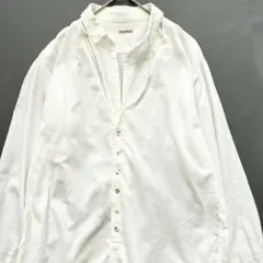 【美品】KAPITAL　重ね着風デザイン 長袖シャツ 白 サイズ2