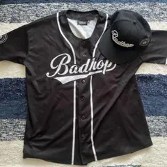 Badhop 野球、ベースボールユニフォームシャツ、キャップセット　M