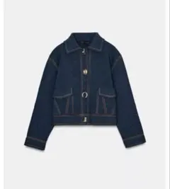 タグ付き新品★ZARAのコントラストボタン付きニットジャケット★Sサイズ★完売品