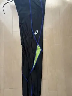 ASICS ランニングパンツ ブラック/ライムグリーン