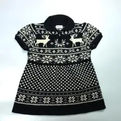 7731 ビームスボーイ ウールニット 半袖セーター フレア レディース