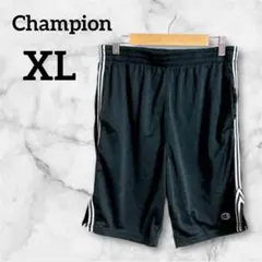 ★Champion 【XL】バスケットパンツ ブラック ストライプ