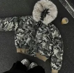 迷彩柄ファー付きジャケット　punk Y2K グランジopium archive