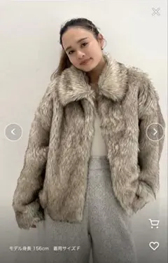 グレー ファーコート サイズF