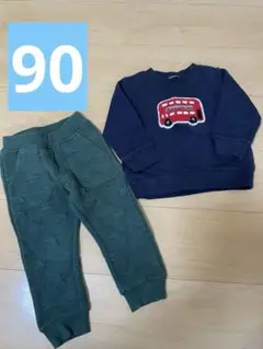 ムージョンソン　90 セット　男の子　乗り物　パンツ　トレーナー