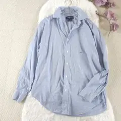 RALPH LAUREN ストライプ柄シャツ ブルー 12サイズのサムネイル