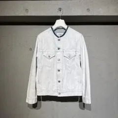 Maison Margiela 22AWノーカラー ペンキデニムジャケット 50 - メルカリ