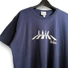 THE BEATLES Abbey Road Tシャツ ネイビー L12のサムネイル