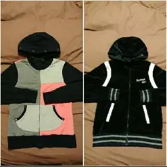 TOMY GlRL トミーガール リバーシブル スウェット ベロア パーカー S