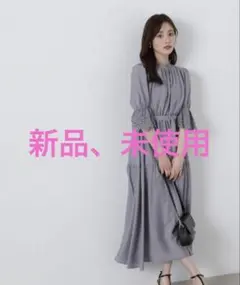 プロポーションボディドレッシング　刺繍レーススリーブティアードワンピース