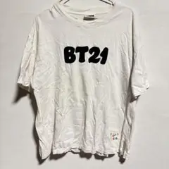 「BT21」プリントTシャツ ホワイト