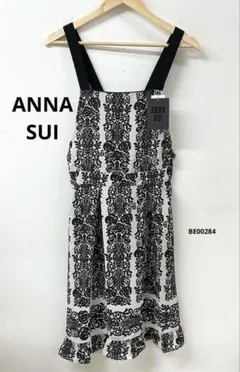 ANNA SUI アナスイ ローズ総柄 フリル エプロン アイボリー×ブラックのサムネイル