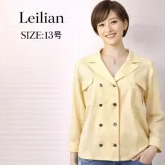 レリアン タスマニアウール シャツジャケット ダブル 13+号 黄色 XL