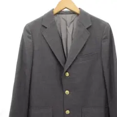 ジェイプレスJ.PRESS 金ボタンブレザー 9号 グレー ジャケット Jプレス