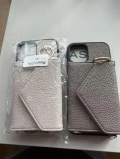 iPhone12pro用ケース 2個セット ベージュ グレージュ