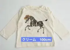 しまむら　PUNKMOA ゼブラプリント長袖Tシャツ